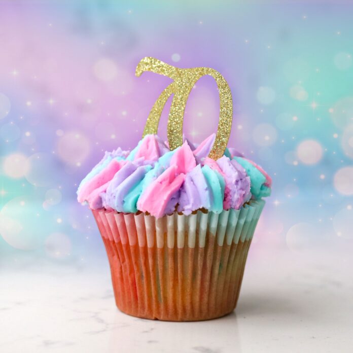 70th Celebration Cupcake - Disneyland Foodie Guide