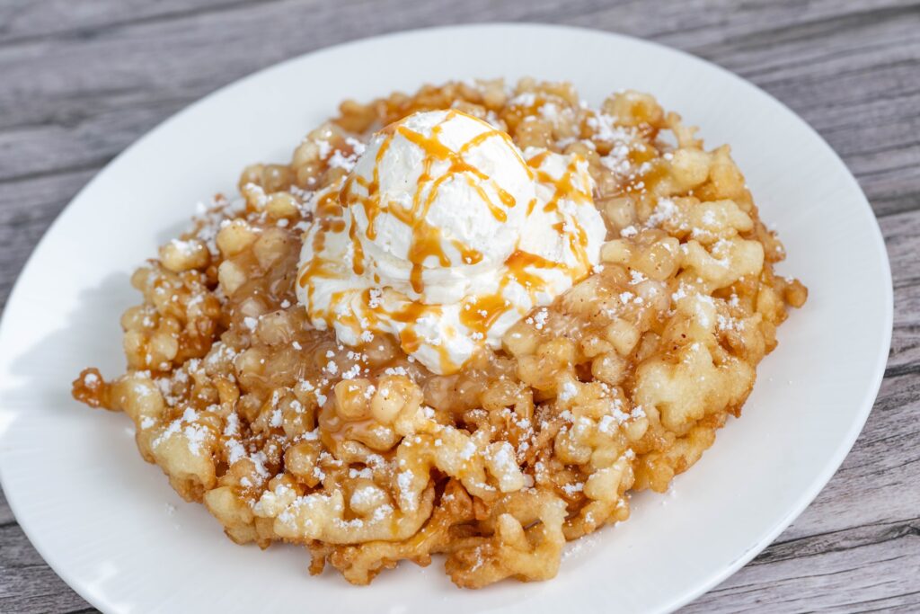 Caramel-Apple Pie Funnel Cake: