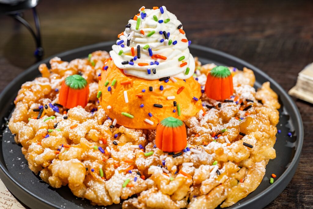 Pumpkin-spiced Funnel Cake Sundae
